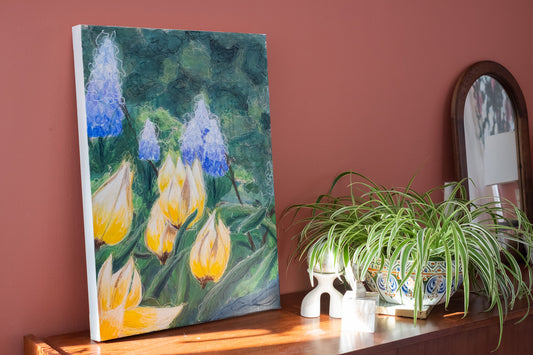 Painting Flower Bulbs Garden by Karin Frenay