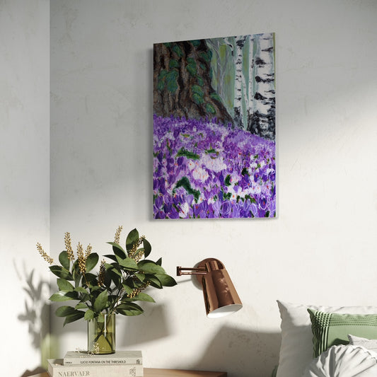 Painting Purple Crocus by Karin Frenay