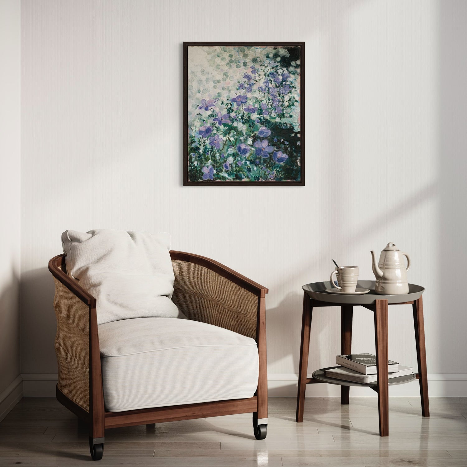 Abstract flower painting by Karin Frenay