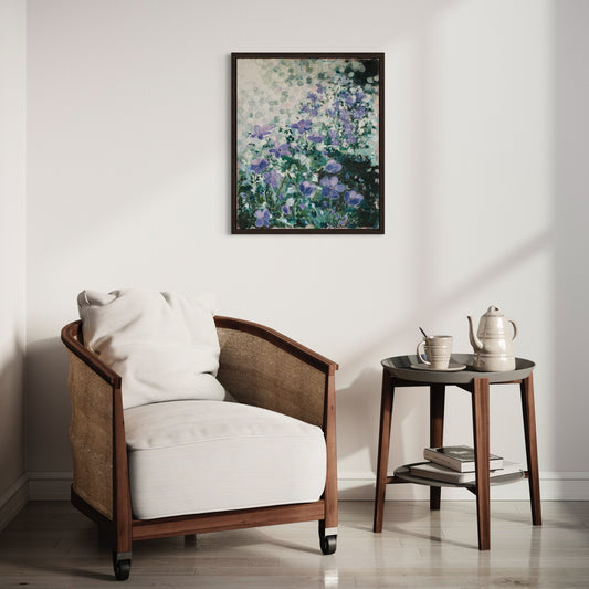 Abstract flower painting by Karin Frenay