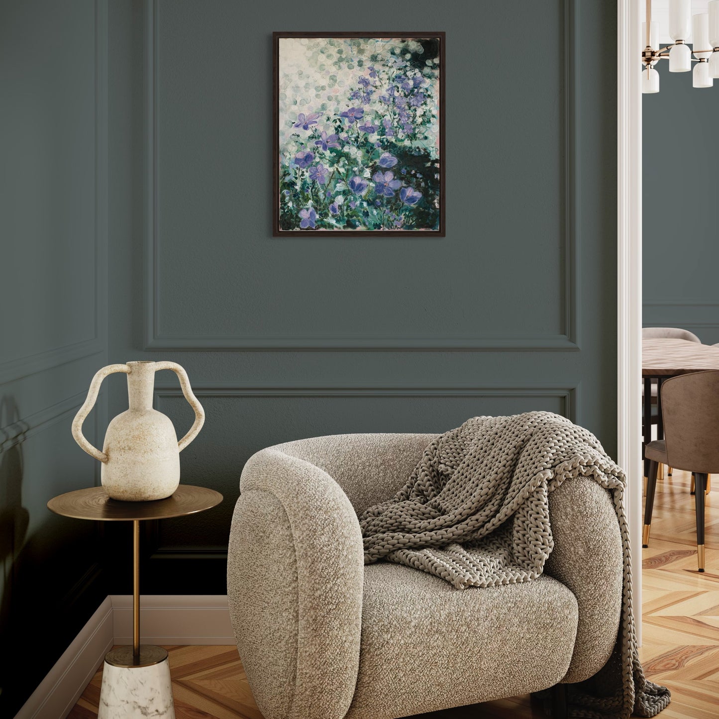 Painting Blue Cloud by Karin Frenay