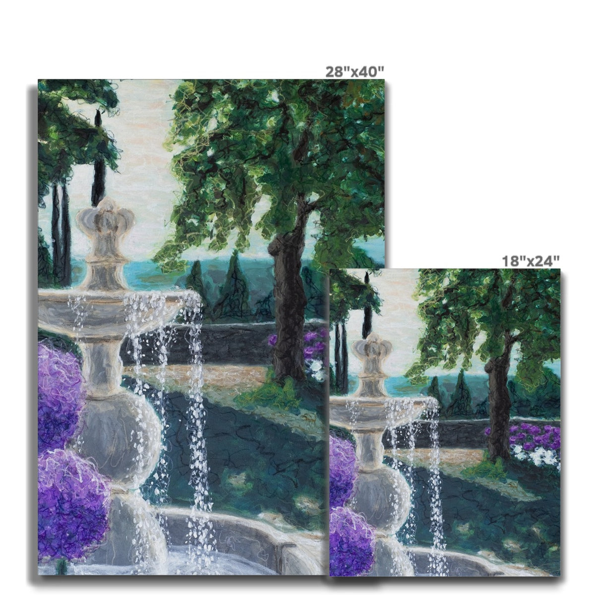 Painting Chateau de Borie by Karin Frenay