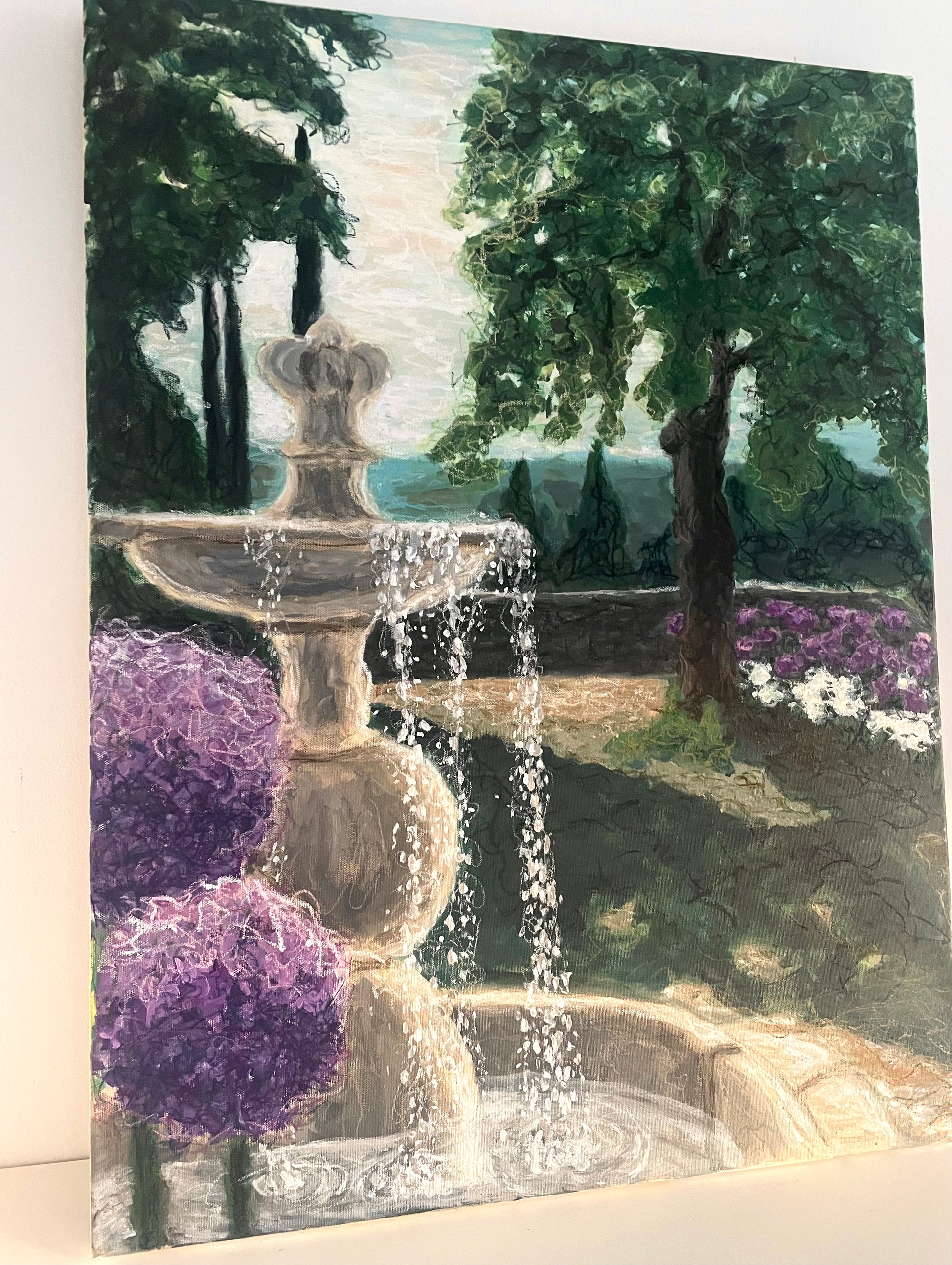 Commissioned painting - castel garden