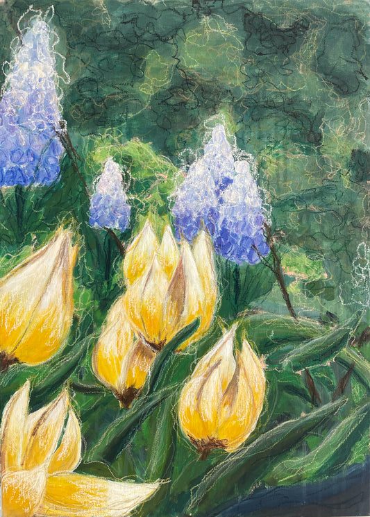 Painting Flower Bulbs Garden by Karin Frenay