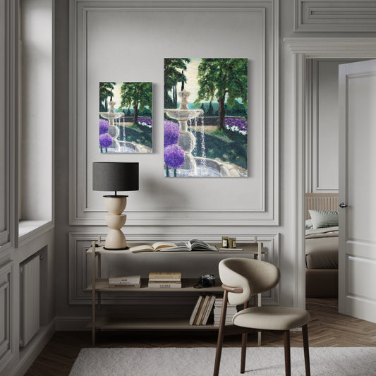 Painting Chateau de Borie by Karin Frenay