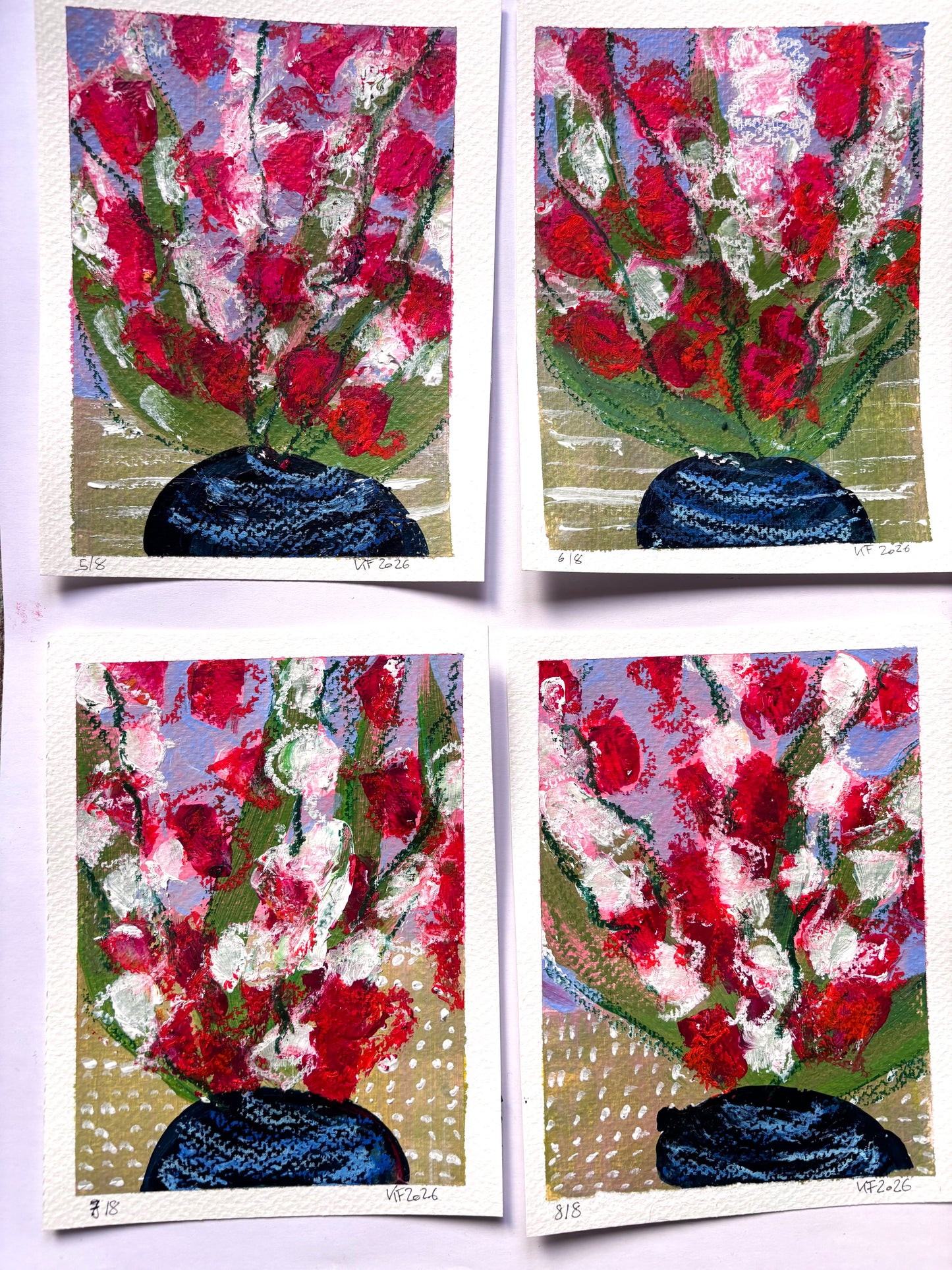 A Bunch of Gladioli 1-8