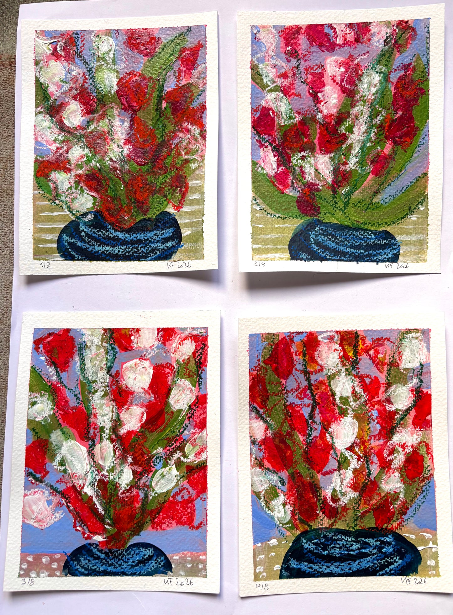 A Bunch of Gladioli 1-8