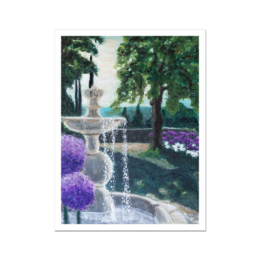 Painting of Chateau de Borie by Karin Frenay