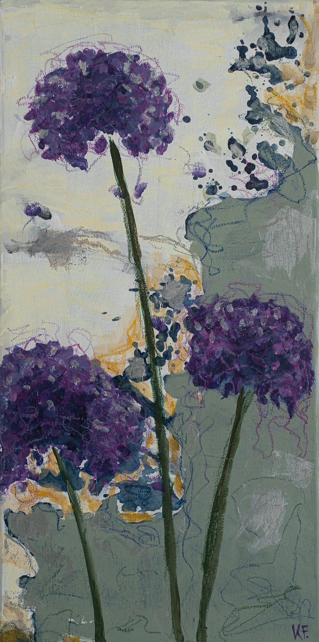 Allium painting by Karin Frenay