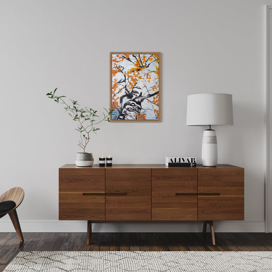 Into the Sky - Stand firmly on the ground and look up to the sky. Under a tree this is a special view. The leaves against the sky. It helps you to dream away, take a deep breath, what is possible?